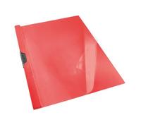 Esselte A4 Clip File, 30 Sheet Capacity, Pack of 25, Flexible Plastic, VIVIDA Red, VIVIDA Range, 563730