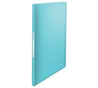 Esselte A4 Display Book With 40 Pockets, 80 Sheet Capacity, For Presenting & Storing Papers/Documents, Home/Office, Embossed Pattern, Colour'Breeze Range, Blue, 626227