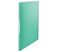 Esselte A4 Display Book With 40 Pockets, 80 Sheet Capacity, For Presenting & Storing Papers/Documents, Home/Office, Embossed Pattern, Colour'Breeze Range, Green, 626228