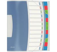 Esselte A4 Divider Book, Translucent, Integrated Index with 12 Compartments, Holds Up to 200 Sheets, Elastic Closure, White, VIVIDA Range, 624030