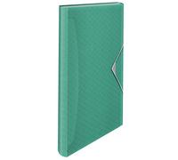Esselte A4 Expanding Concertina File, Clear Folder Organiser With 5 Tabs/6 Compartments, Home/Office, Embossed Pattern, Colour'Breeze Range, Green, 626253