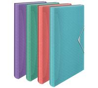 Esselte A4 Expanding Concertina File, Clear Folder Organiser With 5 Tabs/6 Compartments, Home/Office, Embossed Pattern, Colour'Breeze Range, Assorted Shade, 626254