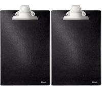 Esselte A4 Heavy Duty Clipboard, Rigid Plastic, Black (Pack of 2)