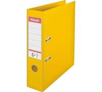Esselte, A4 Lever Arch File, 75 mm Spine, 500 sheets Capacity, PP, Plastic Cover, No. 1 Mechanism, Files & Folders, Yellow, 5 Pack, 162520