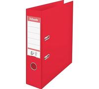Esselte, A4 Lever Arch File, 75 mm Spine, 500 sheets Capacity, PP, Plastic Cover, No. 1 Mechanism, Files & Folders, Red, 5 Pack, 162530