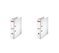 Esselte A4 Lever Arch File, White, 72mm Spine, Plastic, Vivida Range, 811300, 50