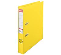 Esselte A4 Lever Arch File, Yellow, 52mm Spine, Plastic, 811410, 350 Sheets Capacity