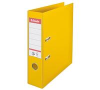 Esselte A4 Lever Arch File, Yellow, 72mm Spine, Plastic, Pack of 10, 811310