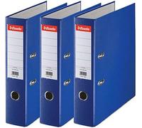 Esselte A4 Lever Arch Files, Blue, 3 File Folders, 624291, Dos 75mm