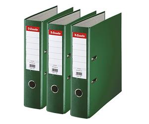 Esselte A4 Lever Arch Files Pack of 3, Green, 75mm Spine