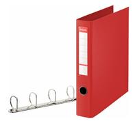 Esselte 4 Ring Binder, PP, Holds up to 380 Sheets, 60 mm Spine, 82403 - A4, Red