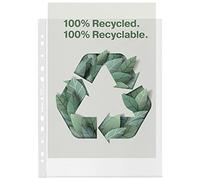 Esselte A4 Maxi Pockets, 100 Pack, Embossed Extra Strong PP, 100 Micron | Copy-safe plastic punched poly pockets protect pages with extended capacity; For use on the go