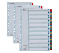 Esselte A4 Mylar 1-31 Part Dividers - Multi-Coloured (Pack of 3)