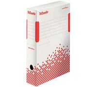 Esselte Speedbox Archiving Box - White/Red A4, (B) 80 mm (single unit)