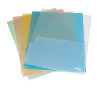 Esselte Bag of 5 Double Pocket folders in PP 18/100e 2 Pockets A4 Sheets or 1 A3 Sheet Assorted Colours