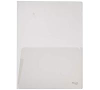 Esselte Bag of 5 Double Pocket folders in PP 18/100e 2 Pockets A4 Sheets or 1 A3 Sheet Transparent grainé