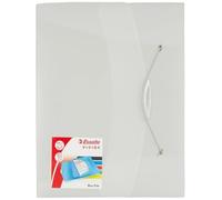 Esselte Box File, Holds up to 350 A4 Sheets, Elastic Closure, Flexible Plastic, Translucent white, VIVIDA Range