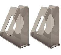 Esselte Briefkorb, A4, 2 Pack, Grau Transparent, Europost, 21434