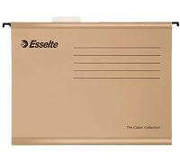 Esselte Classic - Pack of 50 Suspension File Reinforced with Transparent Plastic Visor, A4, Natural Colour