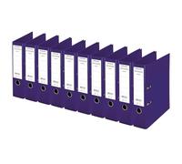 Esselte Cromos - Set of 10 Folders with 80 mm Lever Back - Purple