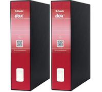 Esselte DOX 1 Class Box Lever Arch File, A4. Red (Pack of 2)