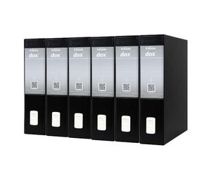 Esselte DOX 2 Lever Arch File Protocol D8, A4, Black, Pack of 6