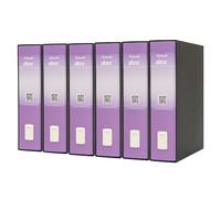 Esselte DOX 2 Lever Arch File Protocol D8, A4, Lilac, Pack of 6
