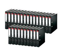 Esselte Essentials 50 mm A4 Plastic Lever Arch Files Spine - Black, Pack of 25