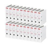 Esselte Essentials 75 mm A4 Lever Arch Files - White, Pack of 20