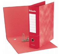 Esselte Essentials Lever Arch File with Case, Protocol Format, Cardboard, 5 cm Spine, Red, Pack of 8