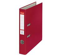 Esselte Essentials Narrow Lever Arch File A4 52 mm Burgundy 2 Rings 81173 Polypropylene Portrait Pack of 25