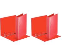Esselte Essentials Presentation Binder, 2 Pack, PVC, A4, Red