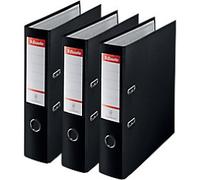 Esselte Essentials Wide Lever Arch File A4 Black 2 Rings 624294 PP (Polypropylene) Pack of 3