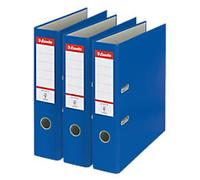 Esselte Essentials Wide Lever Arch File A4 Blue 2 Rings 624291 PP (Polypropylene) Pack of 3