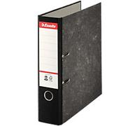 Esselte Essentials Wide Lever Arch File A4, Foolscap 72 mm Black 2 Rings 2121251 Cardboard Marbled Portrait Pack of 10