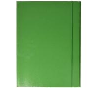 Esselte Folder with 3 Flaps, Capacity 150 Sheets, A4 25 x 35, with Elastic Closure Round, PRESSPAN monoverniciato, Pack of 5, Green, Linear, 390341180