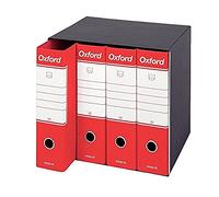 Esselte Group 6 Oxford with Lever Mechanism and Binders with Cover Gruppo da 4 red