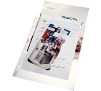 Esselte 392597600 Heavy Duty Punched Pocket, Pack of 25, Holds up to 80 A4 sheets, Maxi Format, Transparent, 100 Micron PP Material, 259760