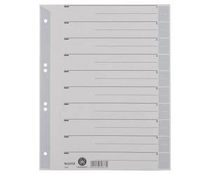 Esselte Leitz 16520085 Dividers A4 Cardboard Coloured Print Grey