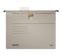 Leitz Suspension Files Alpha 19843085 - With Clips, Coloured Card - Pack of 5, Grey