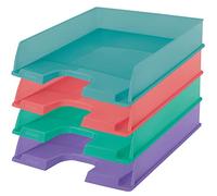 Esselte Letter Tray, Pack of 10, Stackable A4 Paper Storage Folder for Documents, Brochures and Magazines, for Home/Office, Desk Organisation, Colour'Breeze Series, Multi-Colour, 626276