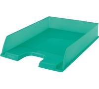 Esselte Letter Tray, Stackable A4 Paper Storage Filing Organiser For Documents, Catalogues, Brochures & Magazines, Home/Office Use, Embossed Pattern, Colour'Breeze Range, Green, 626275