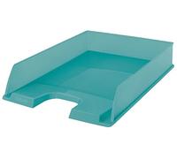 Esselte Letter Tray, Stackable A4 Paper Storage Filing Organiser For Documents, Catalogues, Brochures & Magazines, Home/Office Use, Embossed Pattern, Colour'Breeze Range, Blue, 626274