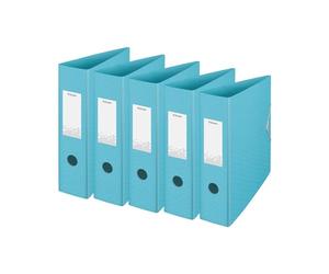 Esselte Lever Arch File, 500 Sheet Capacity, 82mm Spine, Lightweight A4 Folder, Home/Office Use, Embossed Pattern, Colour'Breeze Range, Blue, 626217