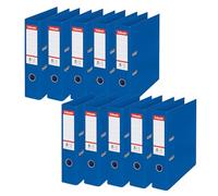 Esselte, A4 Lever Arch File, 75 mm Spine, 500 sheets Capacity, PP, Plastic Cover, No. 1 Mechanism, Files & Folders, Blue, Pack 10, 628543