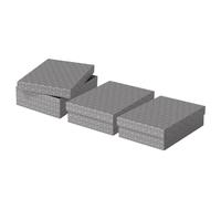 Esselte Medium Storage & Gift Box With Lid, Pack Of 3, Home/Office Storage, Organisation & Gift Packing, 100% Recycled Cardboard, 100% Recyclable, Geometric Design, Grey, 628285
