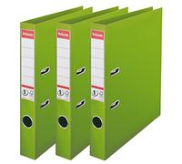Esselte N°1 Set of 3 Power Lever Arch Files 50 mm spine light green