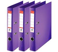 Esselte N°1 Set of 3 Power Lever Arch Files 50 mm Spine Violet