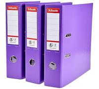 Esselte N°1 Set of 3 Power Lever Arch Files Back 75 mm Violet