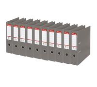 Esselte No. 1 Power Lever Arch File PP Slotted 75mm Spine A4 Grey Ref 811380 [Pack 10]